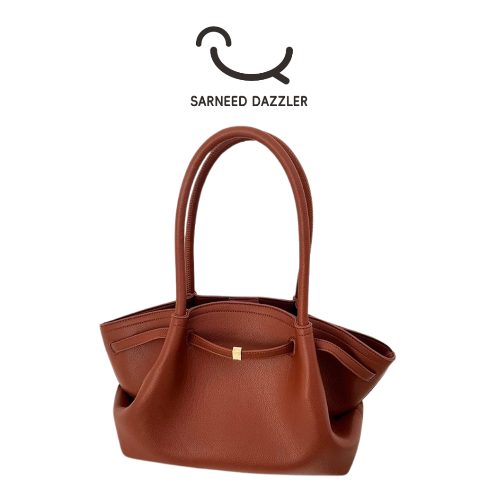 SARNEED Liscio Bag กระเป๋าสะพายไหล่ (ลิซซิโอ้) ผู้หญิง หรูหรา เรียบง่าย ใช้ได้ทั้งวัยเรียนและวัยทำงาน ปิดออกแบบ Tote Bag