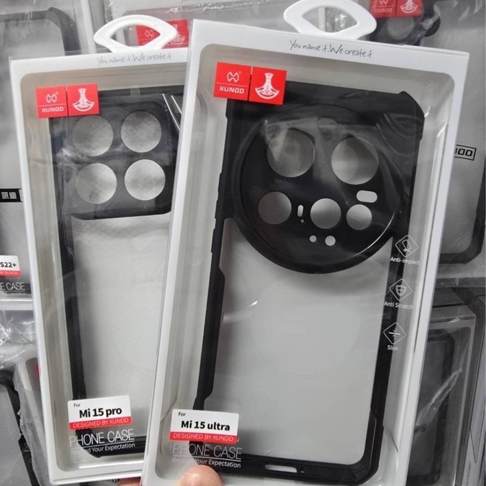 XUNDD เคส Xiaomi Mi15 Pro/Mi15 Ultra/Mi12/Mi13/Redmi K60 Ultra/Mi14 เคสกันกระแทก ขอบนิ่ม-หลังใส-หลัง