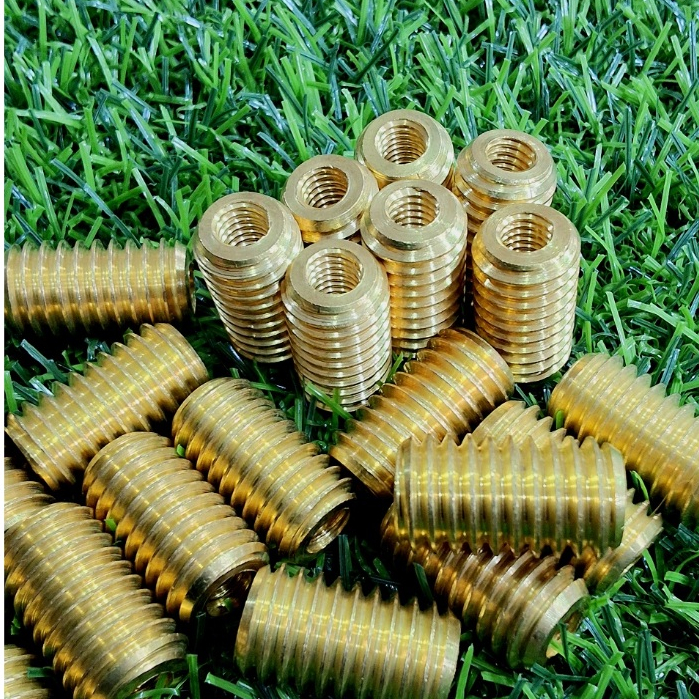 ตัวหนอนซ่อมเกลียวทองเหลือง พร้อมส่ง M10 เบอร์14ตัวหนอน เกลียวทองเหลืองทองเหลืองแท้ - รูปที่ 2