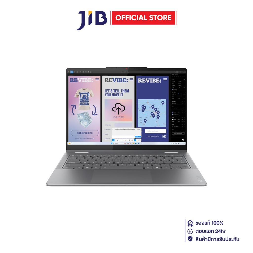 NOTEBOOK 2 IN 1 (โน้ตบุ๊คแบบฝาพับ 360 องศา) LENOVO YOGA 7 2-IN-1 14ILL10 83JQ001TTA - LUNA GREY