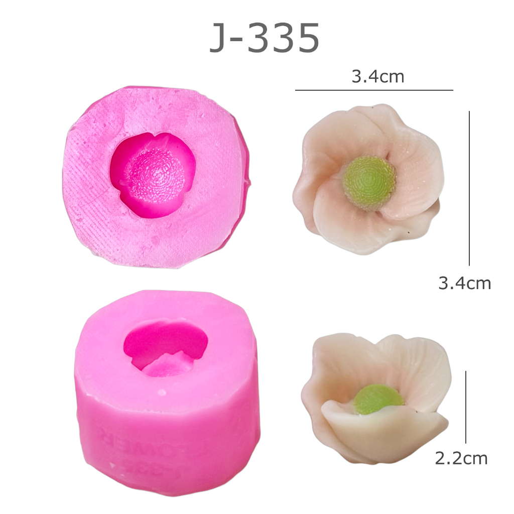 แม่พิมพ์ดอกไม้ แบบเยอะ ทำขนม ทำวุ้น ทำสบู่ได้ สวยทุกแบบ J-335