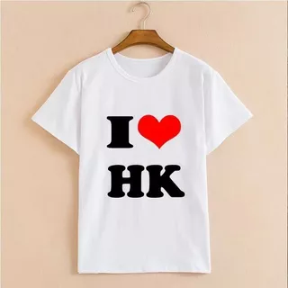 (จัดส่งตลอด 24 ชั่วโมง）OOOK Officialเสื้อยืดแขนสั้นมีการพิมพ์ลายหัวใจและตัวอักษร“I LOVE NY”เสื้อยืดสั้นพอดีตัวสำหรับฤดูร
