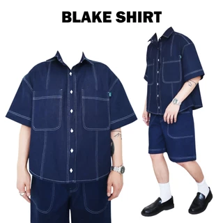JAMANBKK / BLAKE SHIRT / เสื้อเชิ้ตยีนส์ ทรงครอป