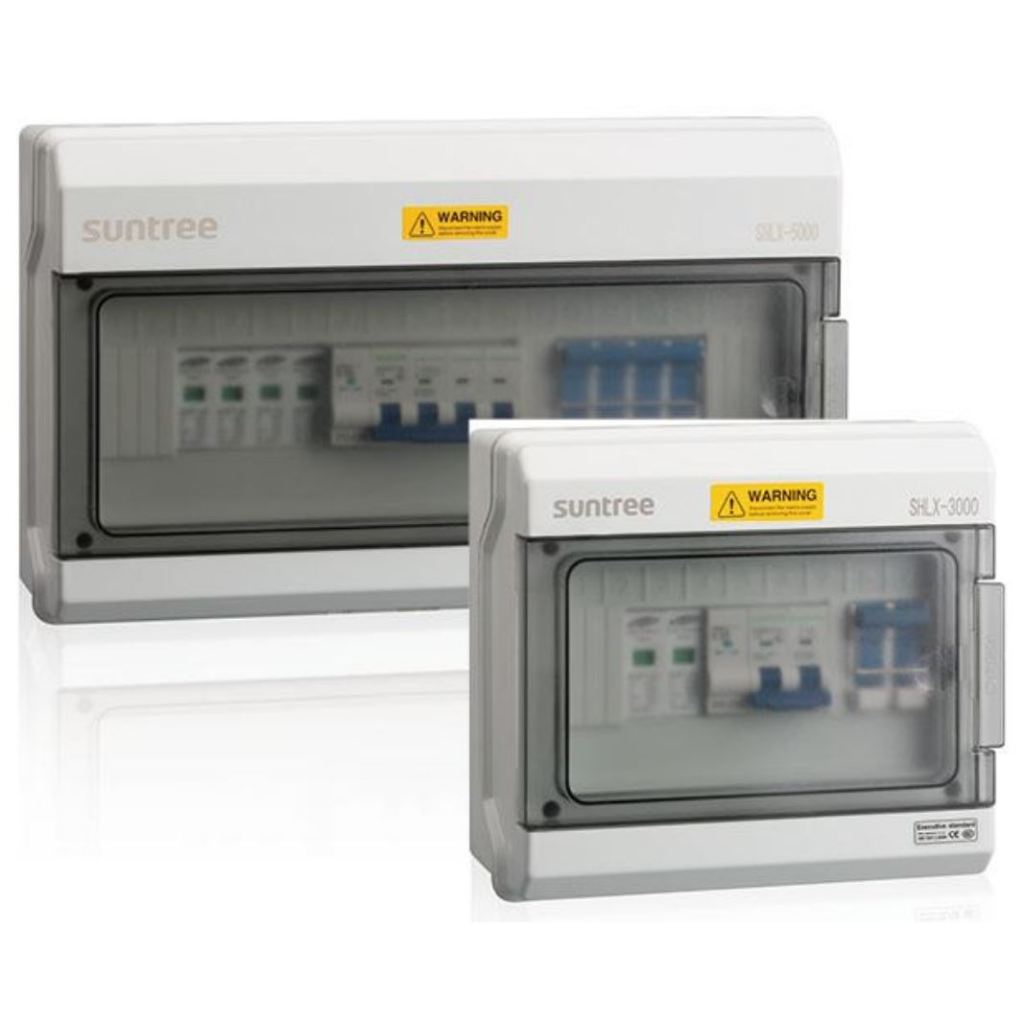 SHLX-3000 / SHLX-5000 ตู้คอนซูเมอร์สำเร็จรูป IP65 220VAC + Over-Under Voltage + Surge Protection ″SU