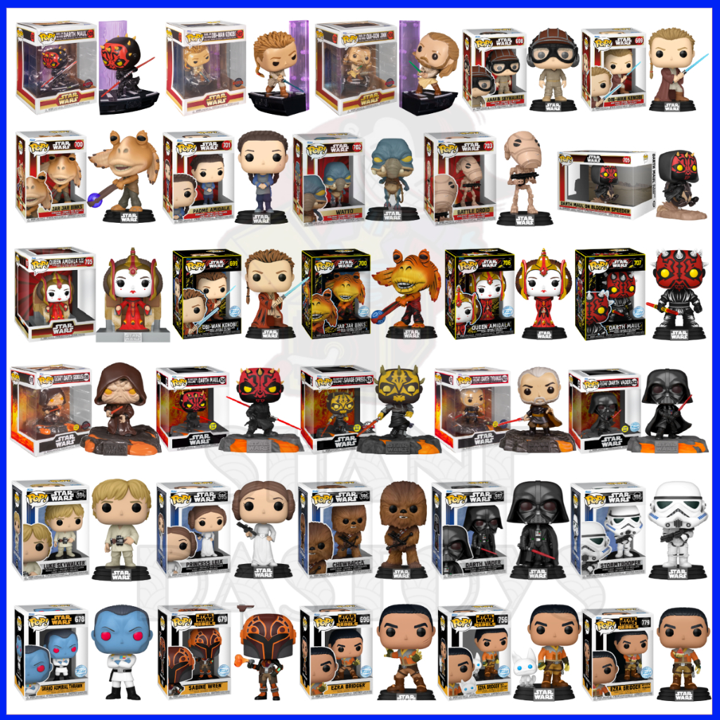 {PRE-ORDER} Funko Pop! STAR WARS : Phantom Menace, Red Saber Series, Rebels, A New Hope