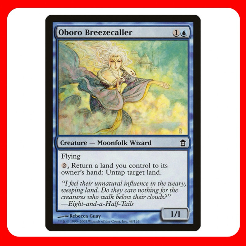 [MTG] Oboro Breezecaller [SOK] [BLUE] [COMMON] [NORMAL] [ENG] (การ์ดเมจิค / Magic the Gathering) [ED