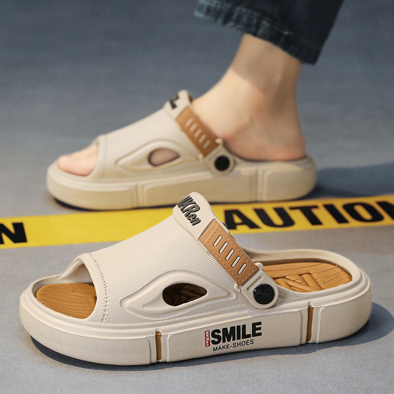 LGShoes สินค้าคุณภาพดี รองเท้าแตะผู้ชาย สีสวยแมทช์ง่ายมาก ใส่ได้ทุกวันไม่มีเบื่อ วัสดุยางอย่างดี ทำความสะอาดง่ายด้วยน๊า - รูปที่ 4