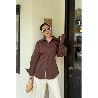 📌📌 พร้อมส่ง ครบสี #25025 x2 Barrel Long Sleeves Shirt เสื้อเชิ้ตแขนโค้ง เสื้อแขนยาว คอปก ทำงาน ไปเที่ยว