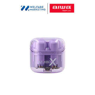 AIWA AT-X80X TWS Bluetooth Earphones หูฟังไร้สายแบบอินเอียร์ กันน้ำระดับ IPX5 Low Latency (ENC)