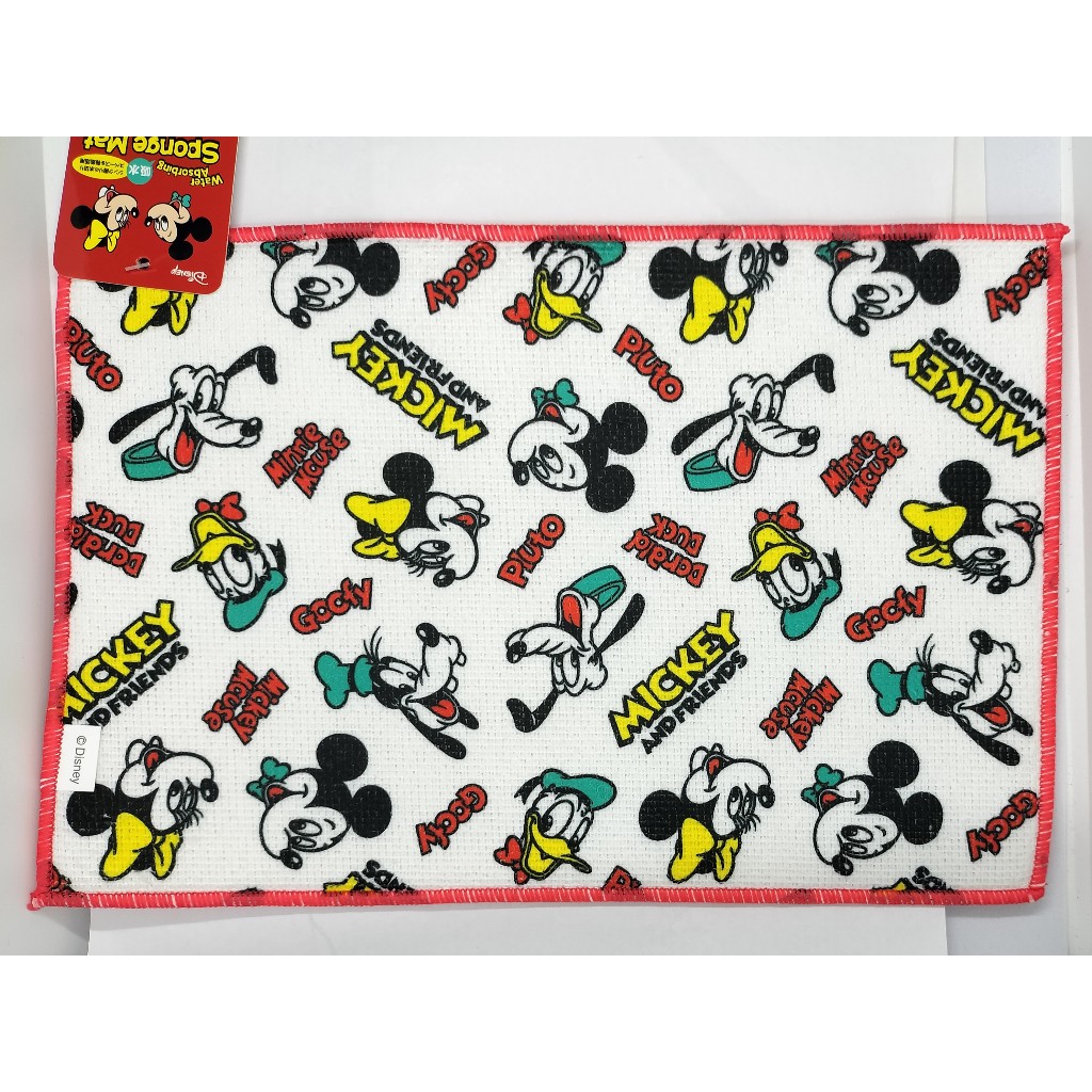 【Direct from Japan】Disney Mickey and Friend แผ่นฟองน้ำ  แผ่นดูดซับน้ำ