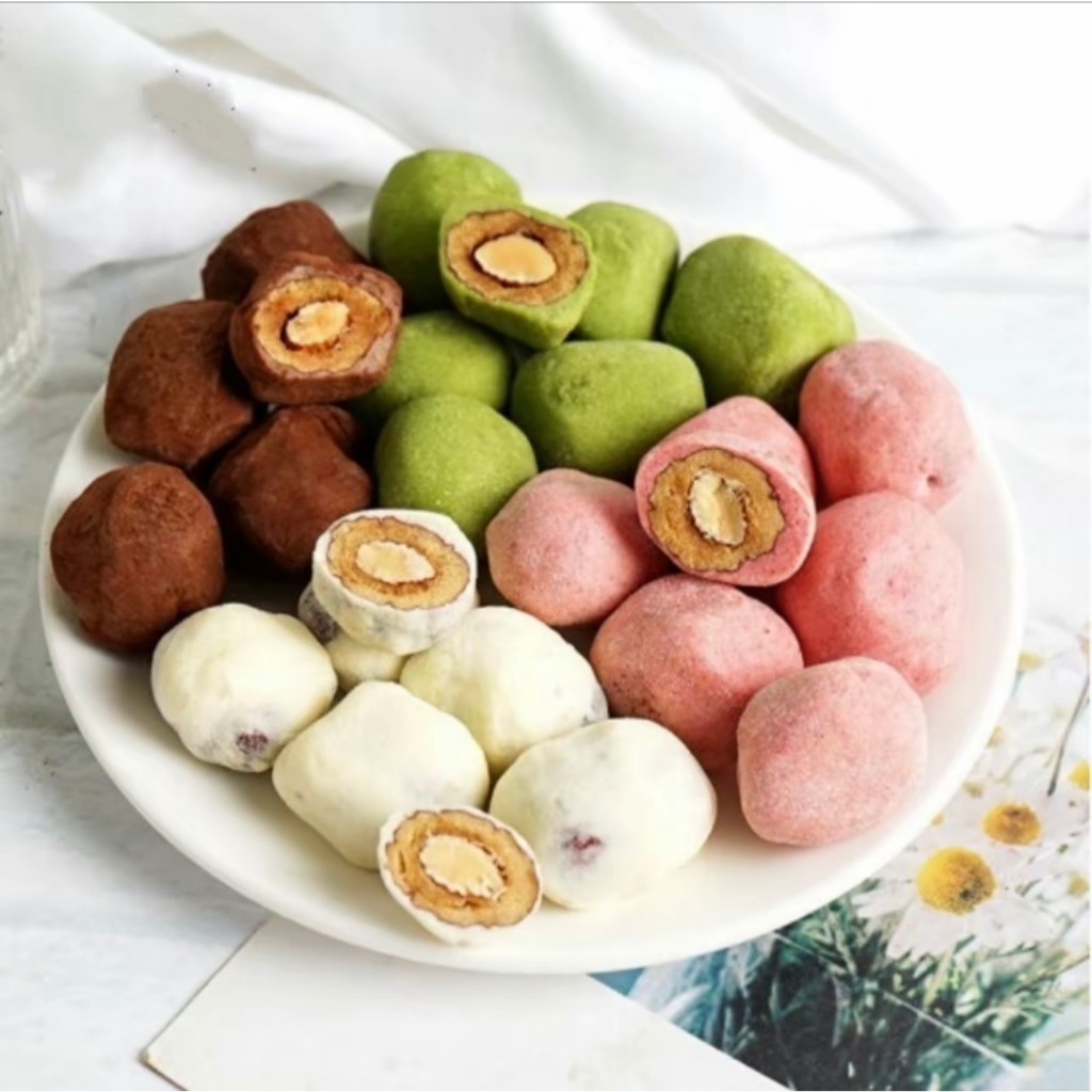 150g พุทรานมชีส ไส้อัลมอนด์ ไส้มะม่วง ไส้สตอเบอรี่ (พร้อมส่ง)