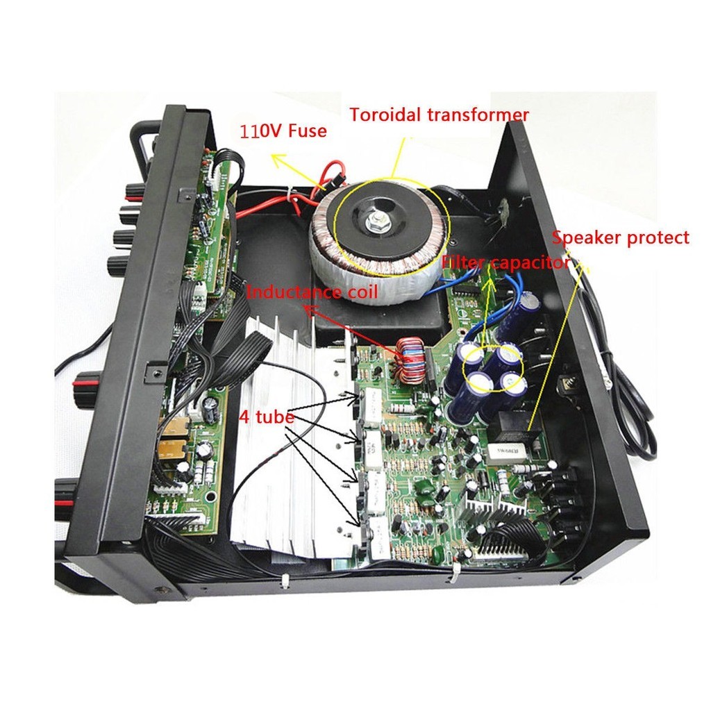 🔥COD🔥Sunbuck Home Power Amplifier Built-in Bluetooth 1600WATTS 12V / 220V-240V AV-326BT Power Amplifier Home Amplifier