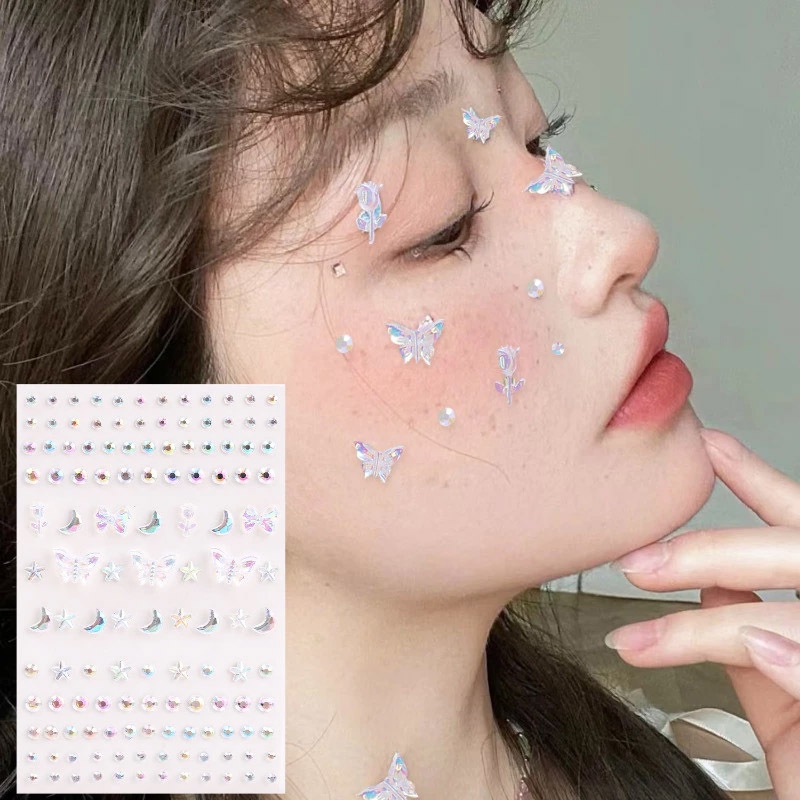 ในไทย💖คริสตัสติดตาสติกเกอร์เพชรพลอยเทียมกันน้ำกันรอยยาวนานสําหรับตกแต่งใบหน้าเหมาะสำหรับงานปาร์ตี้วันหยุดDIY - รูปที่ 4