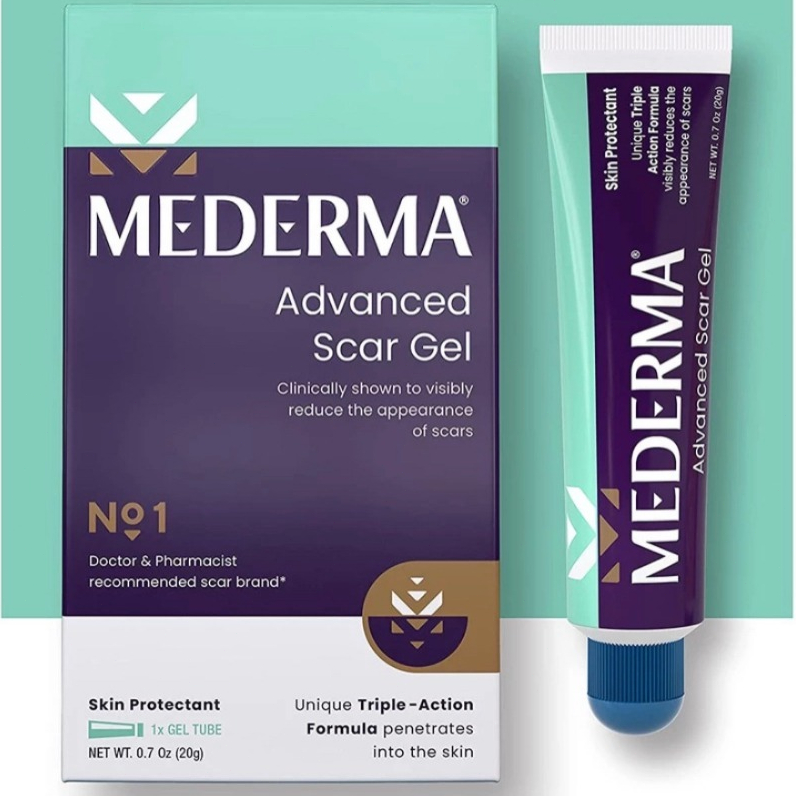 Mederma, Advanced Scar Gel, 0.7 oz (20 g) เจลใสลบลอยแผลเป็นทั้งแผลเก่าและใหม่