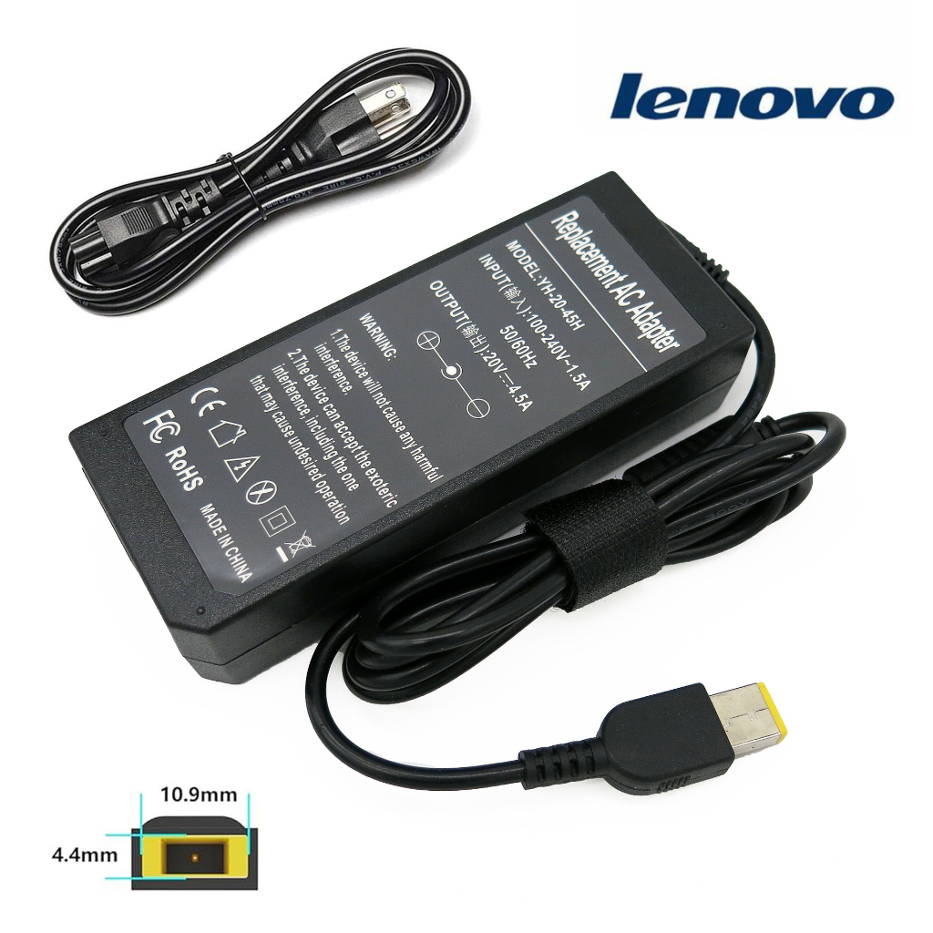 For Lenovo อะแดปเตอร์โน๊ตบุ๊ค 20V4.5A (90W)*หัวUSB พร้อมสายไฟAC Power สายชาร์จไฟ เลอโนโว่ Notebook Adapter Charger
