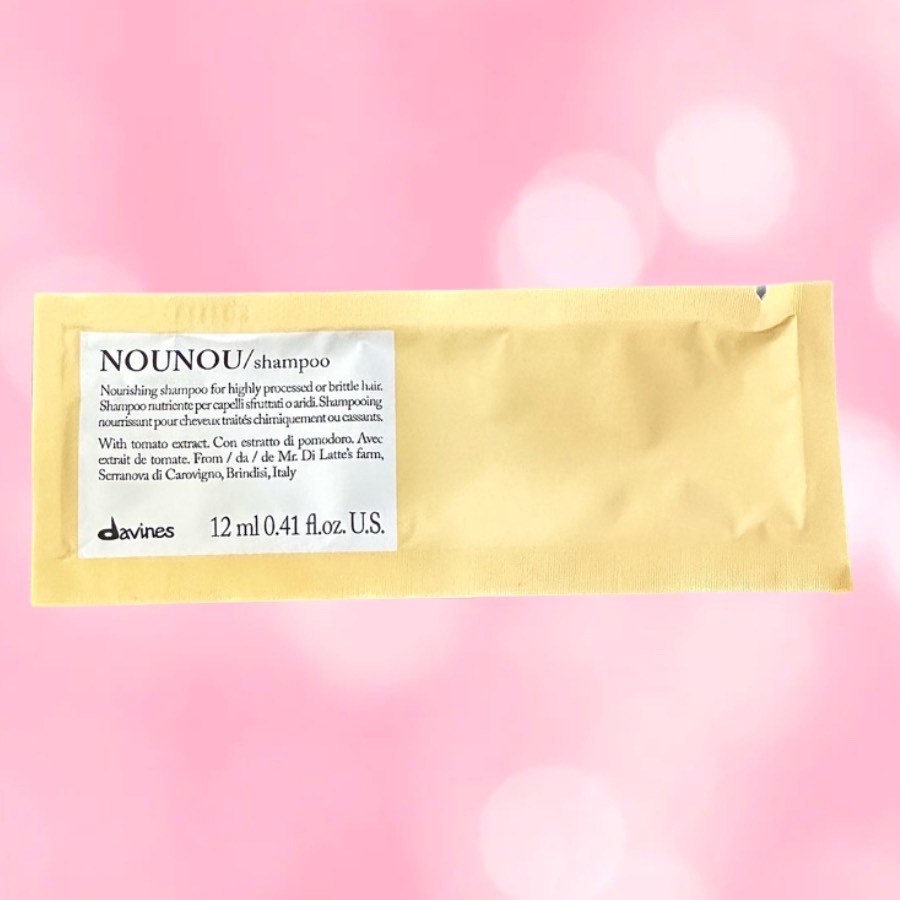 DAVINES NOUNOU 12 ML.แชมพู สำหรับผมทำเคมีบ่อย ผมเสียมาก ให้เส้นผมนุ่มลื่น
