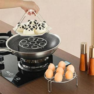ที่นึ่งไข่สแตนเลสหนาพิเศษ ที่วางไข่นึ่งสแตนเลสหนาพิเศษ ขาตั้…