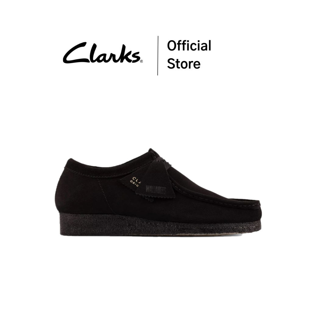 Clarks  รุ่น WALLABEE สี BLACK SUEDE รองเท้าผ้าใบผู้ชาย รองเท้า SNEAKER(รองเท้าสนีกเกอร์) หนังกลับ คุณภาพดี นุ่ม ใส่สบาย