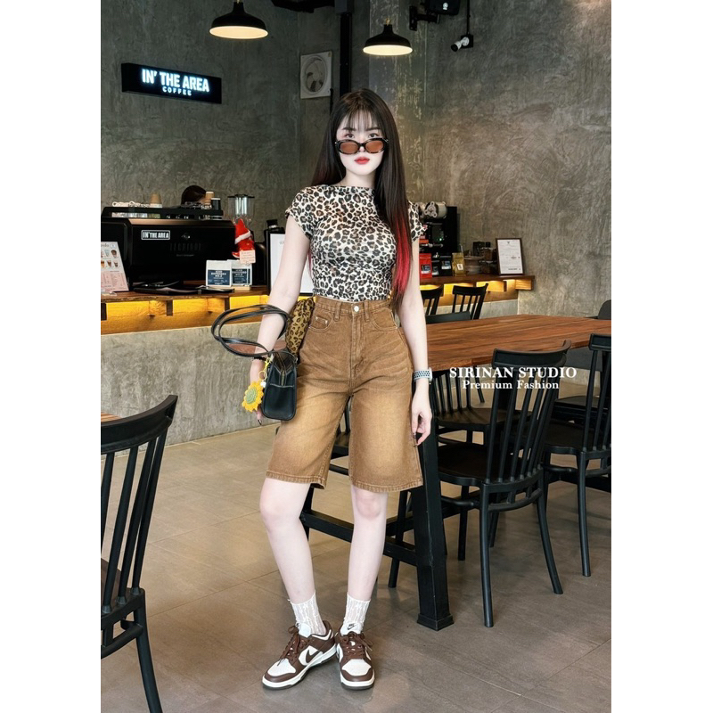 Sirinan Studio กางเกงยีนส์แท้สามส่วนทรงจอร์จที่จริงใจ❤️