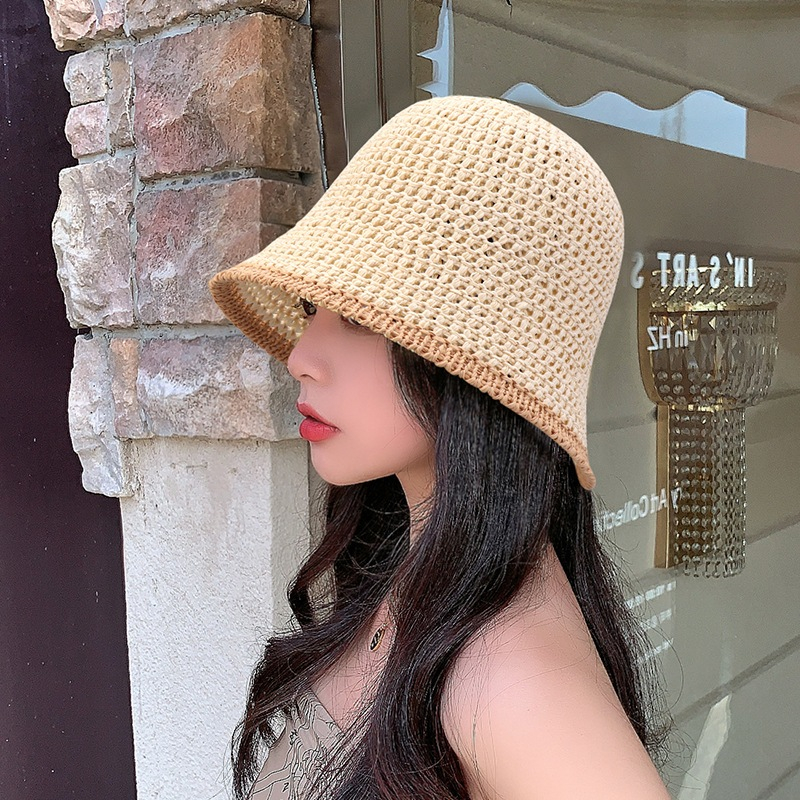 หมวกสาน Mimi (B147) หมวกบัคเก็ตกันแดด แฟชั่นสำหรับผู้หญิง รูปที่ 3