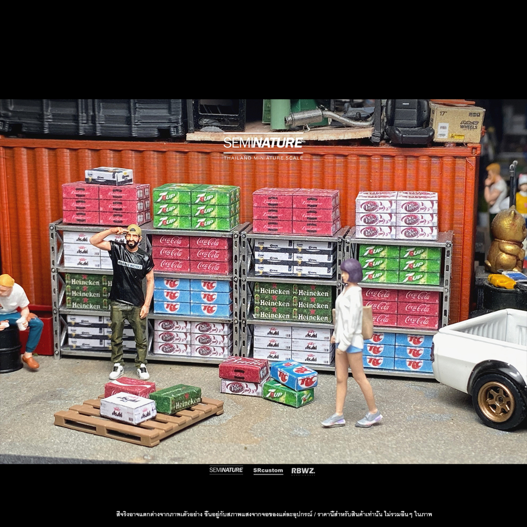 🇹🇭พร้อมส่ง‼️แบบใหม่♦️ชั้นแต่งอู่ สเกล 1/64 ชั้นวางกล่องเครื่องดื่ม ขนาด 1/64 ♦️1/64 scale Garage she