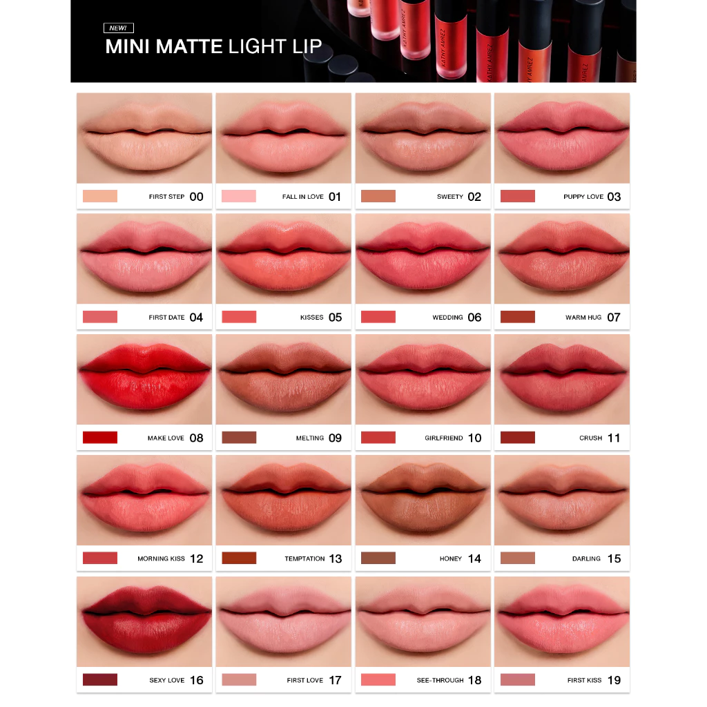 ลิปมินิแมท จูบไม่หลุด KATHY AMREZ MINI MATTE LIGHT LIP thumbnail 3
