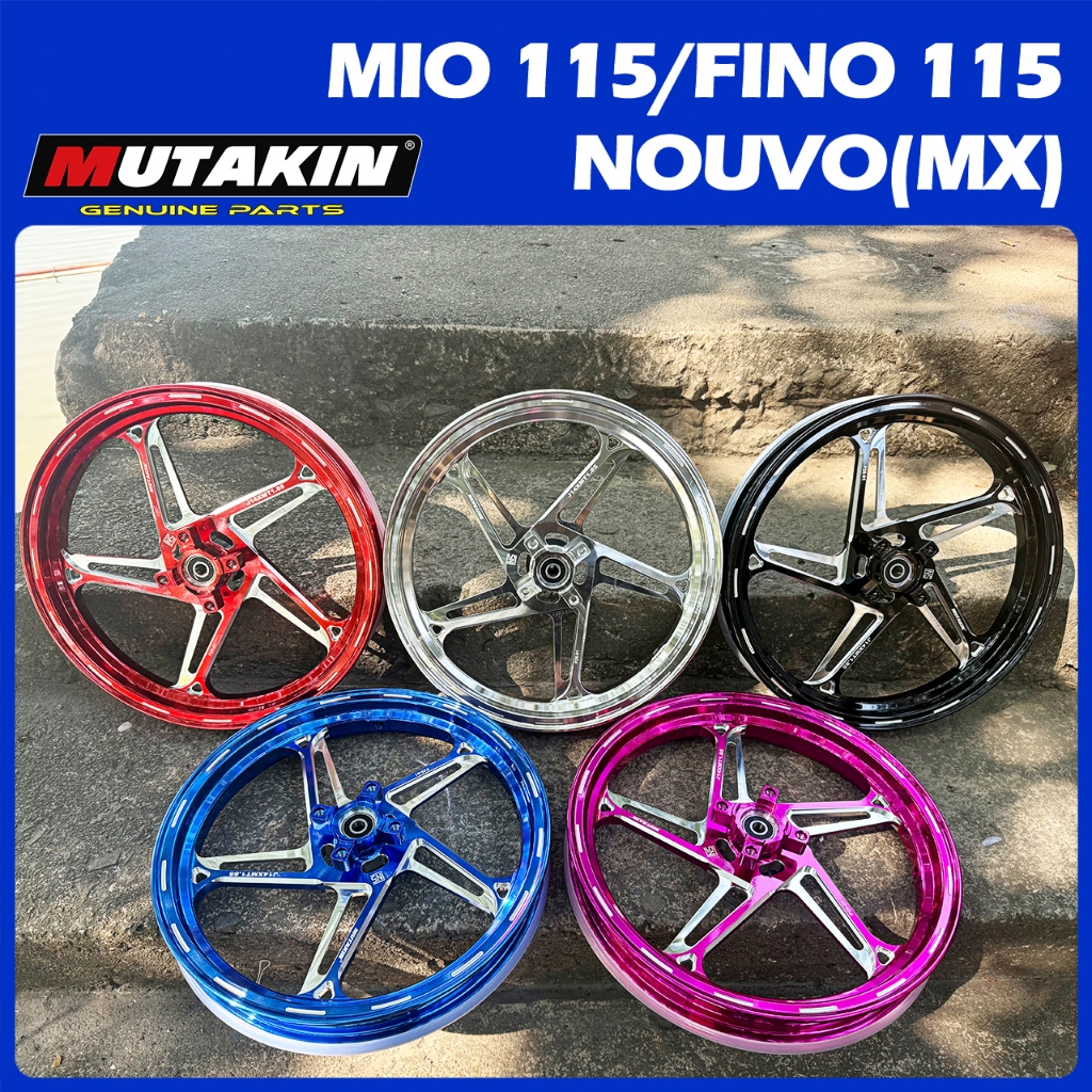 MUTAKIN ล้อแม็ก J501 CNC RIM สำหรับYAMAHA MIO115/115i FINO115/115i NOUVO/NOUVO MX MIO Z 115 MIO 110-