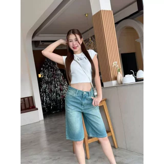 กางเกงยีนส์ผู้หญิง ขาสั้น 5ส่วน ผ้าไม่ยืด เนื้อผ้าดีใส่สบาย 919Jeans ไซส์ S - 2XLขาสั้น 5ส่วน