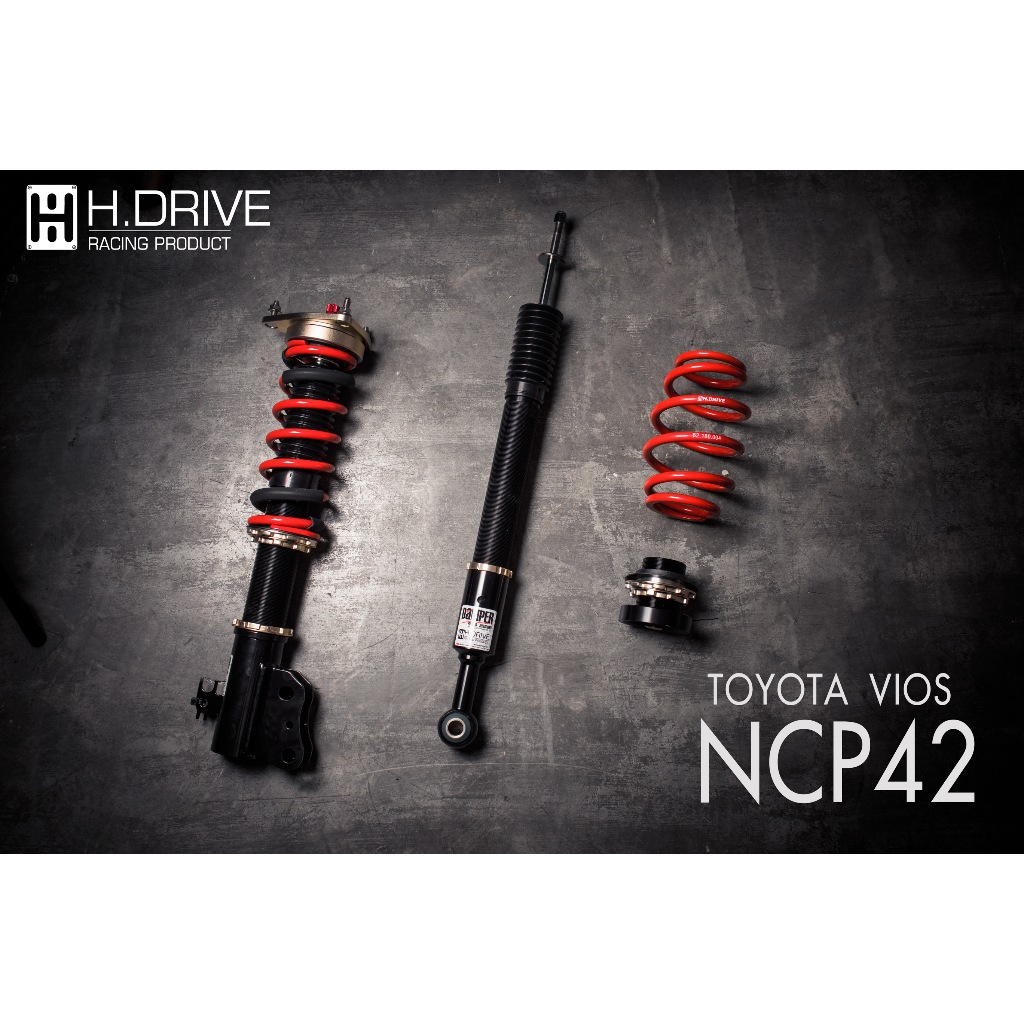โช้คอัพ โช๊ค โชค H.DRIVE S.spec For Toyota Vios Yaris ncp42 152 150 ปรับ 30 ระดับ monotube hdrive h-