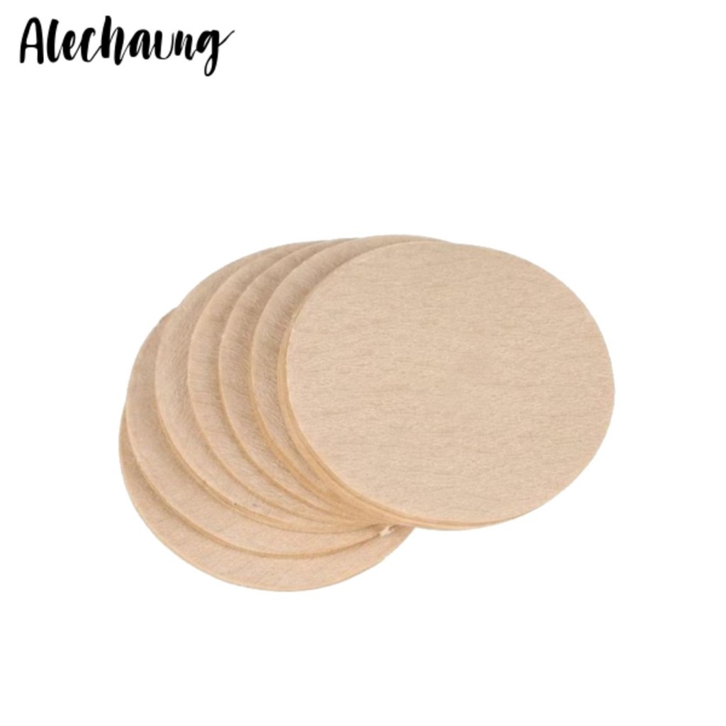 กระดาษดริปกาแฟ ที่กรองกาแฟ coffee filter paper กระดาษกรองแบบกลม 100 แผ่น หนา ปลอดภัย วัสดุธรรมชาติ  Alechaung coffee