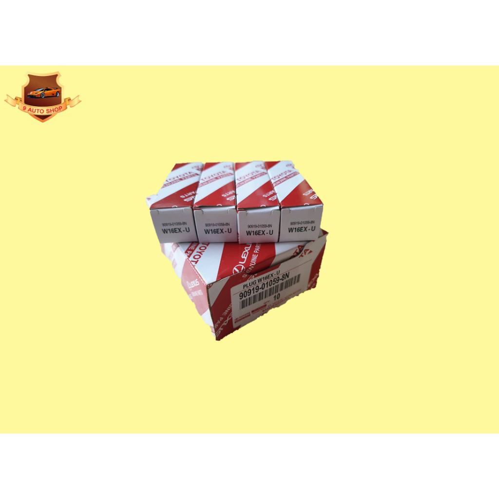 หัวเทียน W16EXU EE100,2E,4E,ST150-151,DYNA(ไดน่า) แท้ๆเบิกห้าง (4หัว 1ชุด) ราคาชุดละ 260บาท