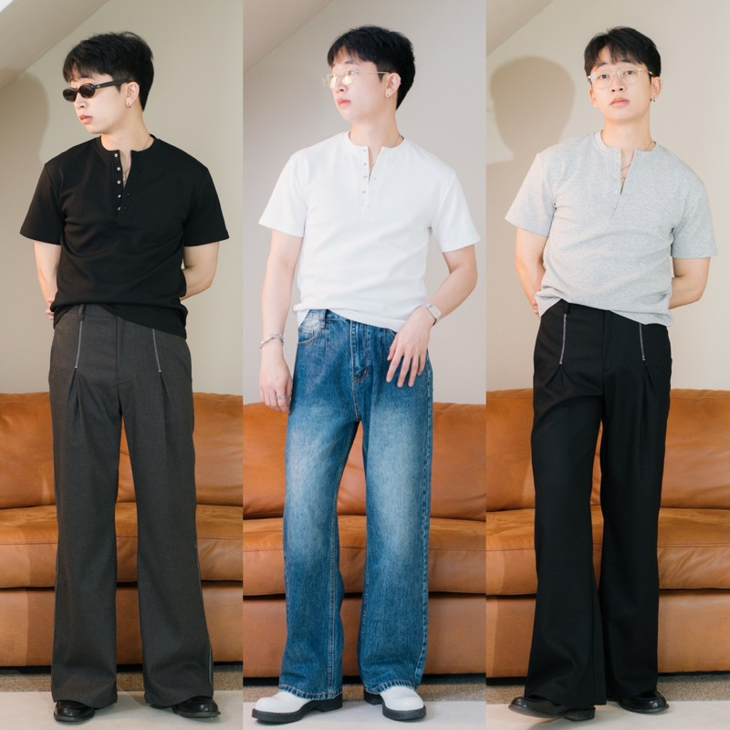 HOPPER T-shirt เสื้อยืดแขนสั้นทรงสลิม