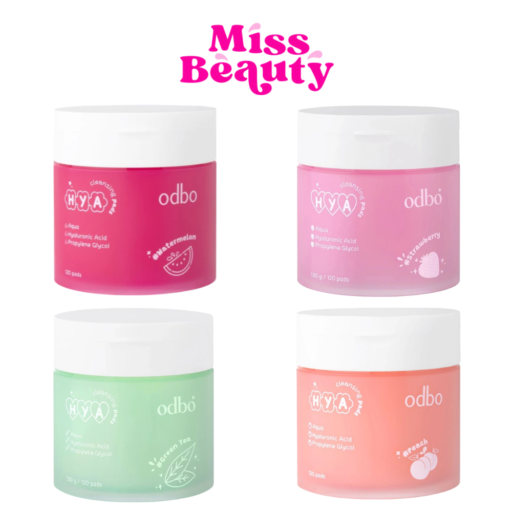 (กระปุก) ODR03 ODBO HYA 2 in 1 CLEANSING PADS โอดีบีโอ ไฮยา คลีนซิ่ง แพด บรรจุ 120 แผ่น  เช็ดผิวสะอาดใสในแผ่นเดียว