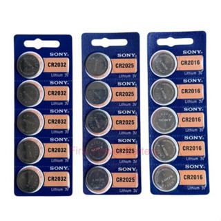 ถ่านSONY CR2032/CR2025/CR2016 Lithium 3V แผง5ก้อน