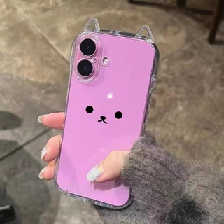 🔥เคสใสหูแมวลายหมี สำหรับรุ่น iphone11 12 13 14 15 16 16promx 16plus ไอโฟน13 promax เคสแฟชั่น 7plus 8plus 15Promax 17 Pro