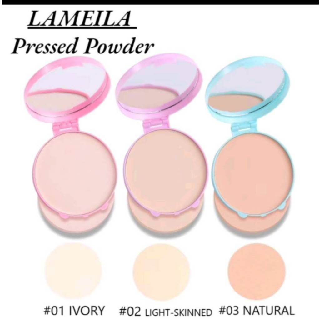 C.241.LAMEILA แป้งพัฟผสมรองพื้น 5214 คุมมัน เนื้อแมท เบลอรูขุมขน เนื้อเนียนละเอียด บางเบา เกลี่ยง่าย