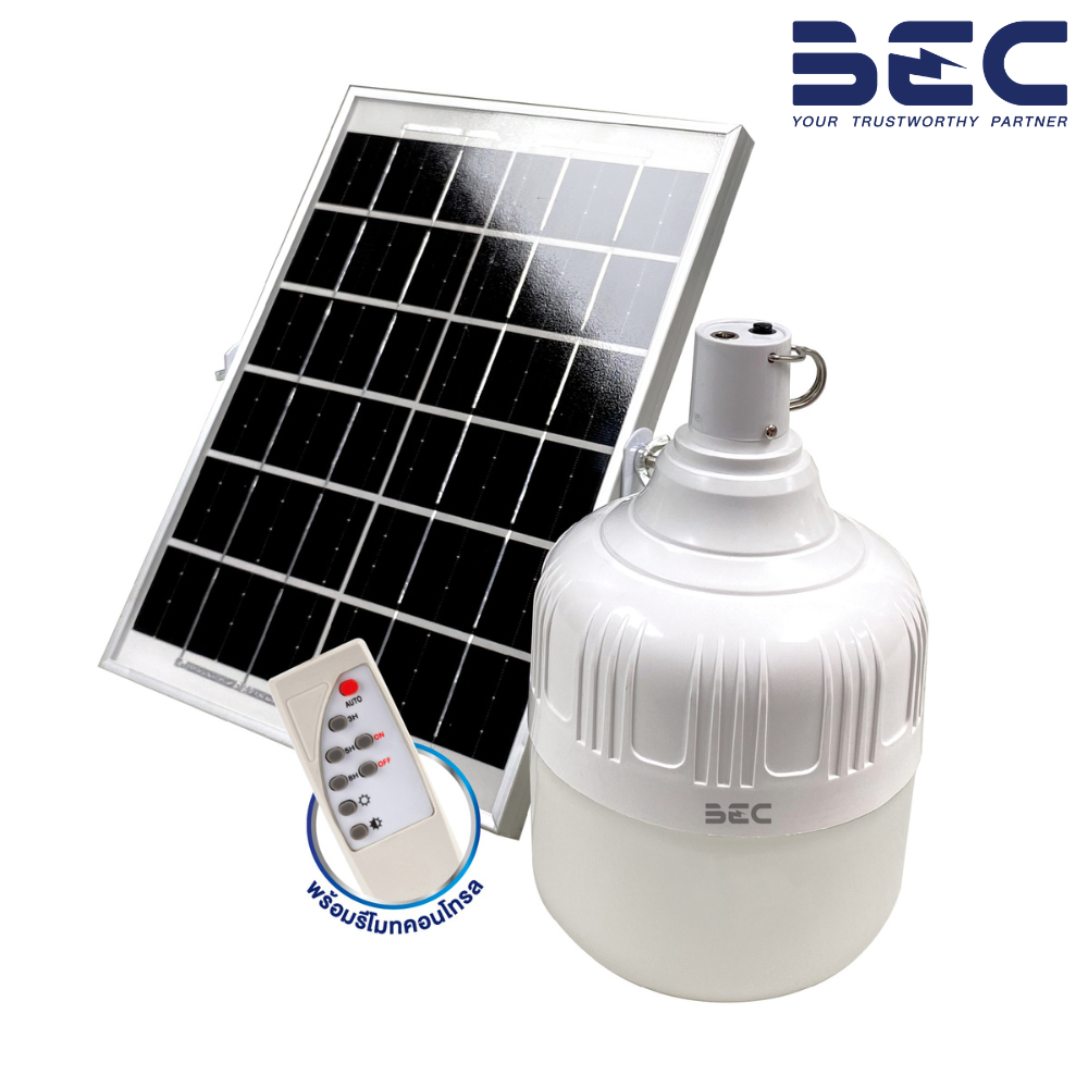 BEC หลอดไฟโซล่าเซลล์ T-bulb รุ่น SUNRISE ขนาด 120W แสงเดย์ไลท์ 6500