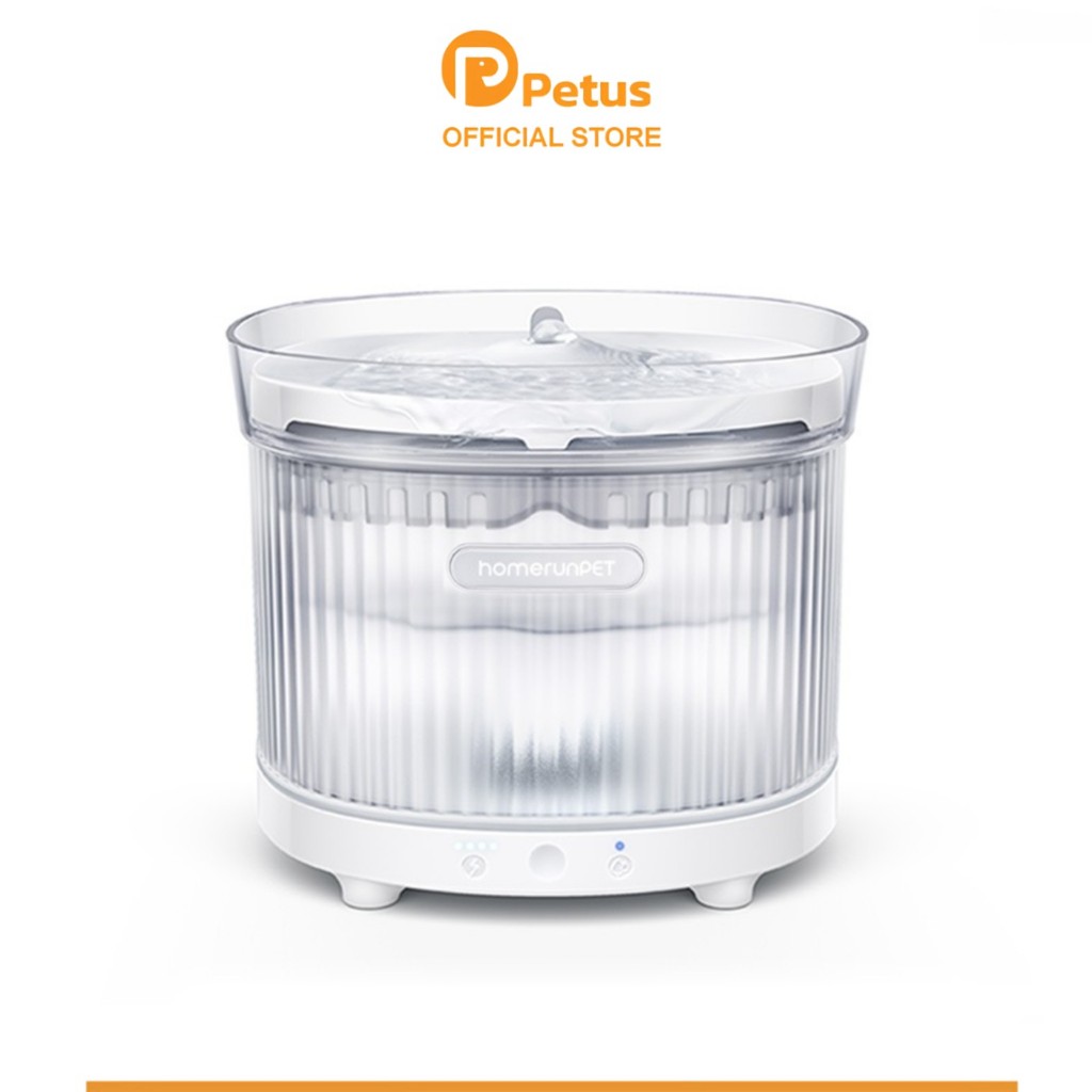 Petus น้ำพุสัตว์เลี้ยงไร้สาย ที่ให้น้ำแมวอัตโนมัติ Wireless Smart กรอง 3 ชั้น เสียงเบา ความจุ 2L ระบบเซนเซอร์ 4 โหมด