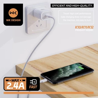 รับประกัน 1 ปี WK Design kingkong k10 k11 k12 หัวชาร์จ + สายชาร์จ ชุดชาร์จ 2.4a ชาร์จเร็ว สำหรับ Micro Typec phone