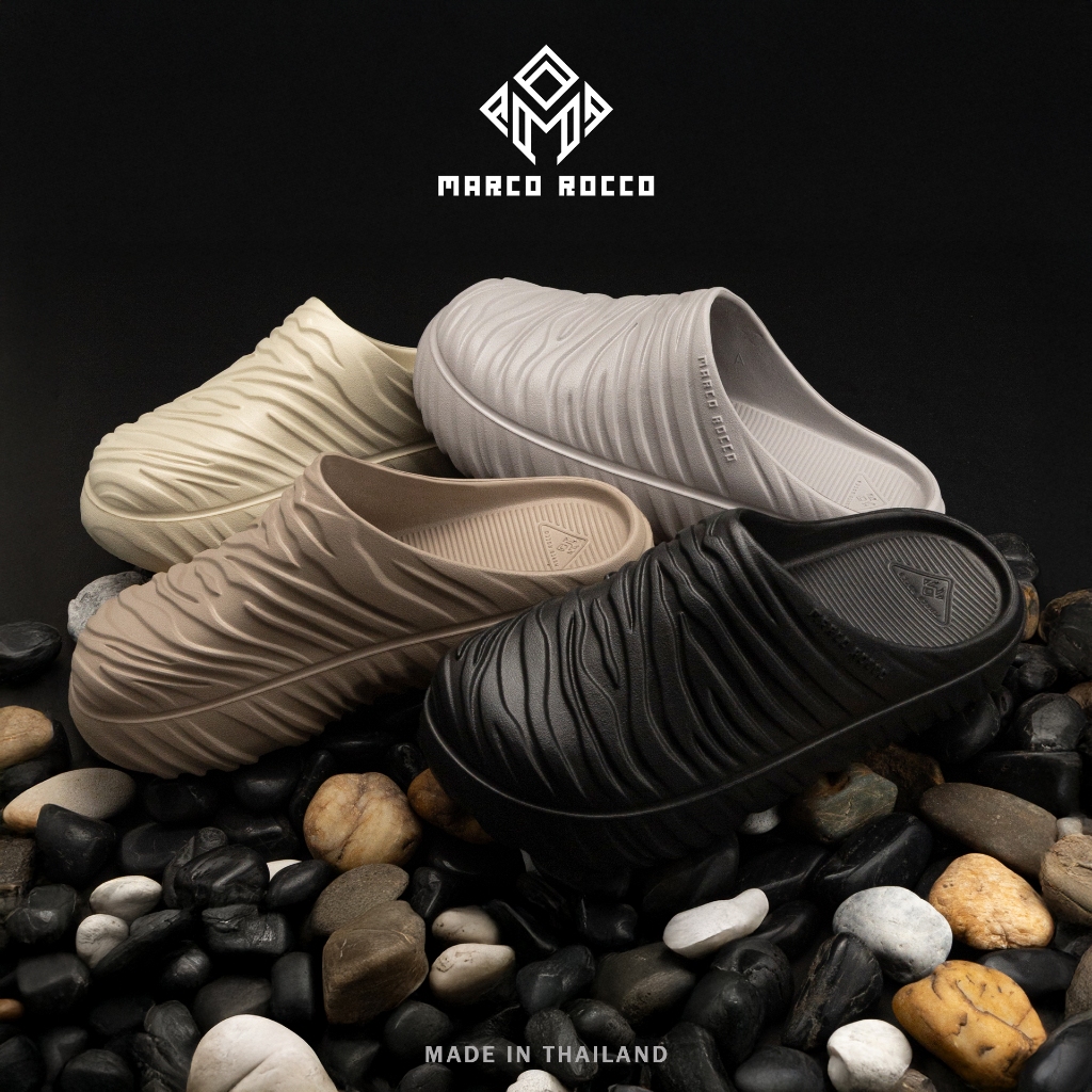Marco Rocco รองเท้าแตะ รองเท้าหัวโต ขาว 3.5cm พื้นหนา กันลื่น กันน้ำ ทนต่อการสึกหรอ ผู้หญิง เหมาะกับฤดู MR8025
