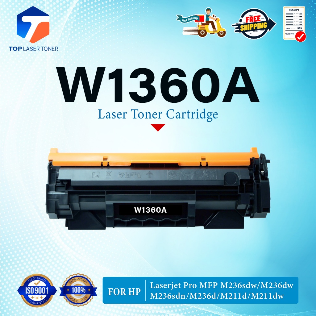 หมึกเทียบเท่า HP 136A Black (W1360A) FORHP MFP M236sdw/M236sdn/M236d/M211d/M211dw