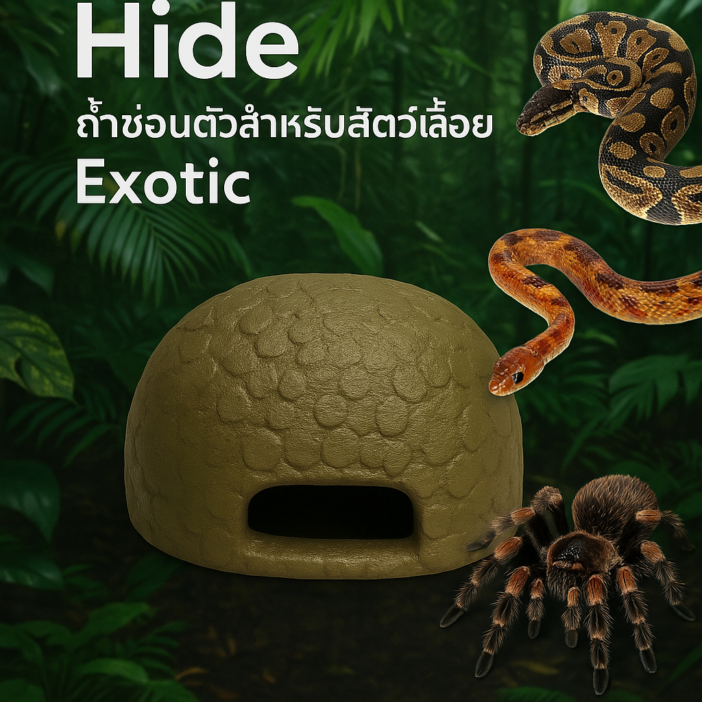 🔥[ถูกมาก]🔥Reptile Hide Box ถ้ำซ่อนตัว สำหรับสัตว์เลื้อยคลาน