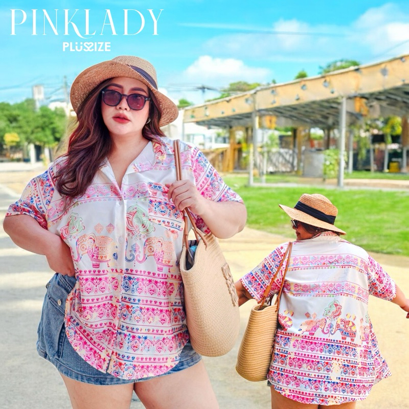 เสื้อเชิ้ตแขนสั้น **ลายสาดสี** แขนสั้น สี ดำ / ขาว / ชมพู / ช้างชมพู 40"-66"