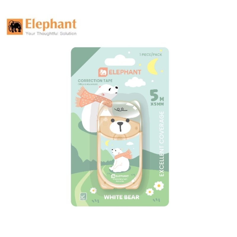 Elephant เทปลบคำผิด รุ่นไวท์ แบร์ 