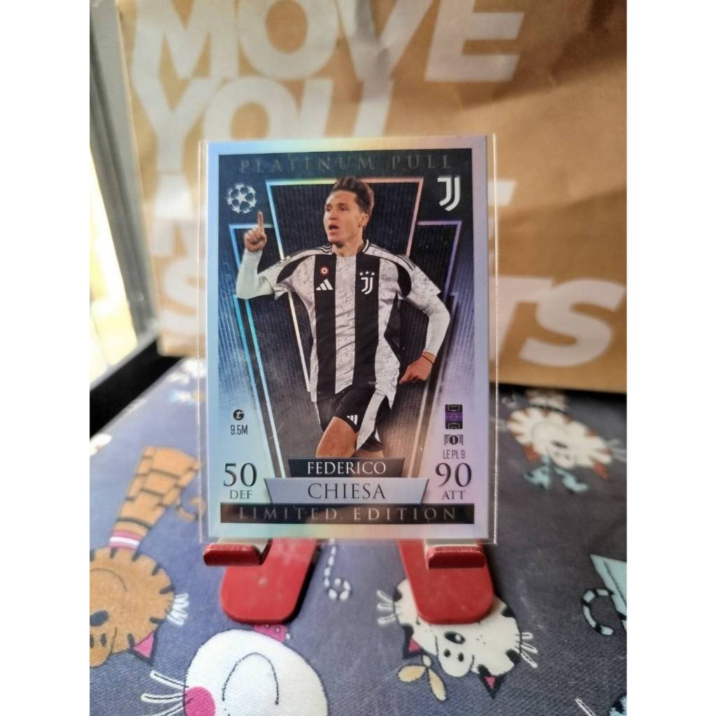 Topps Match Attax 2024-2025 Federico Chiesa Platinum Pull ( 1 ใน 30 ซอง )