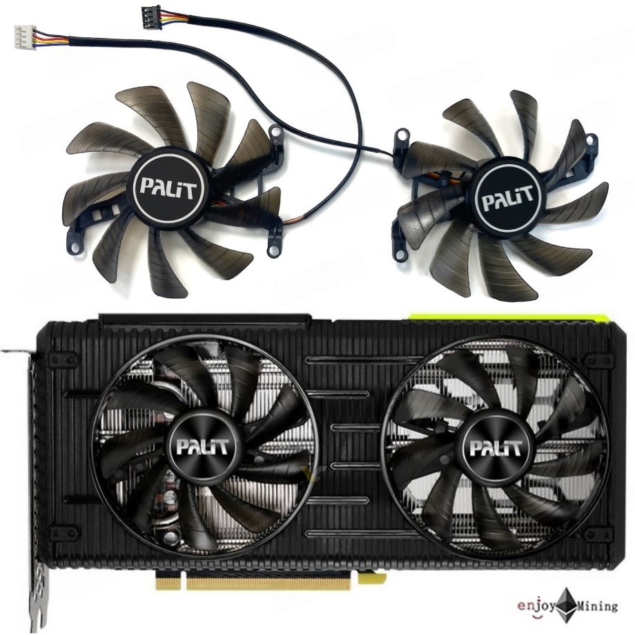 พัดลมการ์ดจอ PALIT RTX 3050 3060 3060ti 8GB Dual OC graphics card cooling fan