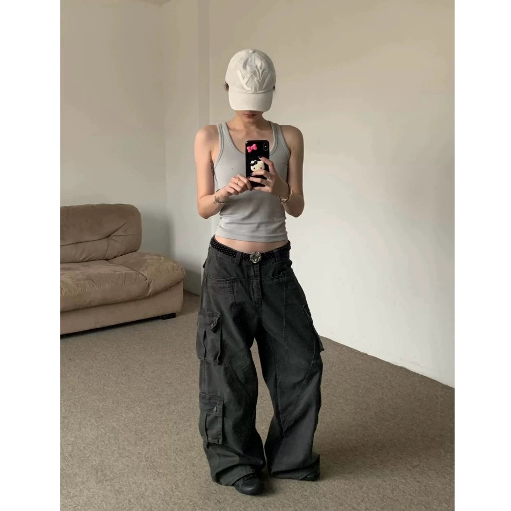 กางเกงทรงคาร์โก้รุ่น 61385 TAG FSY🇰🇷 - รูปที่ 3