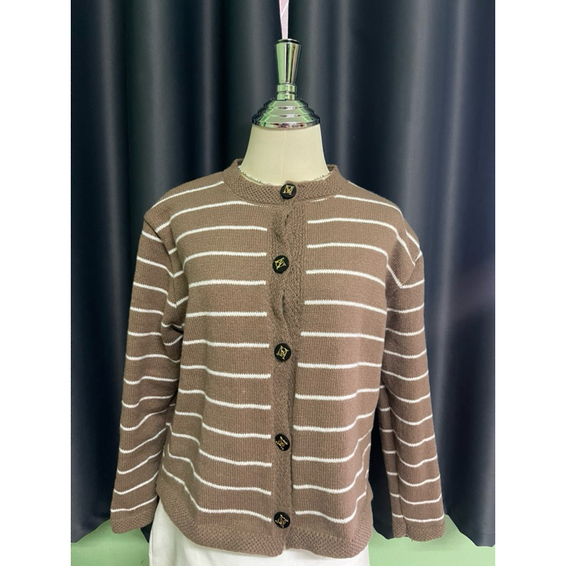 Vesper Cardigan เสื้อคลุมไหมพรหมแขนยาว Mesave ใหม่มาก