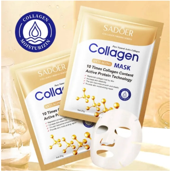 Sadoer Collagen Sheet Mask มาส์กหน้า 1 แผ่น