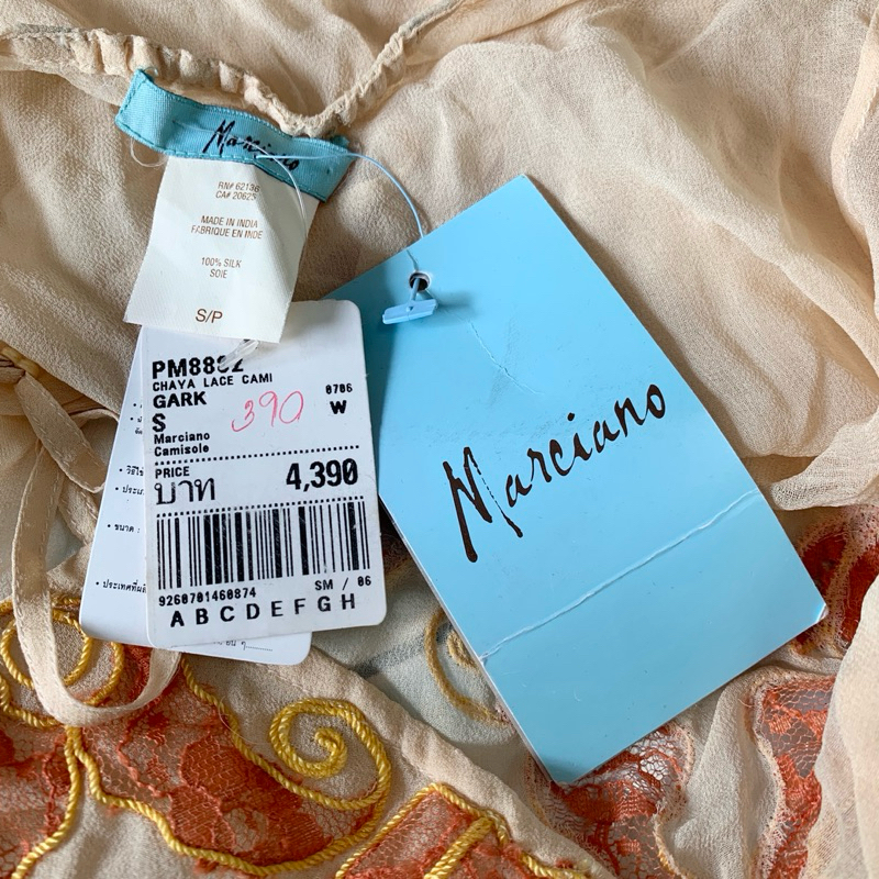 Marciano ( GC453 ) เสื้อสายเดี่ยว สีเนื้อ ผ้าชีฟอง ผ้าบาง ปักลายดอกไม้ พร้อมส่ง - รูปที่ 4